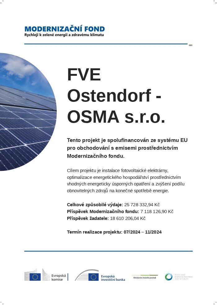 Fotovoltaická elektrárna OSMA